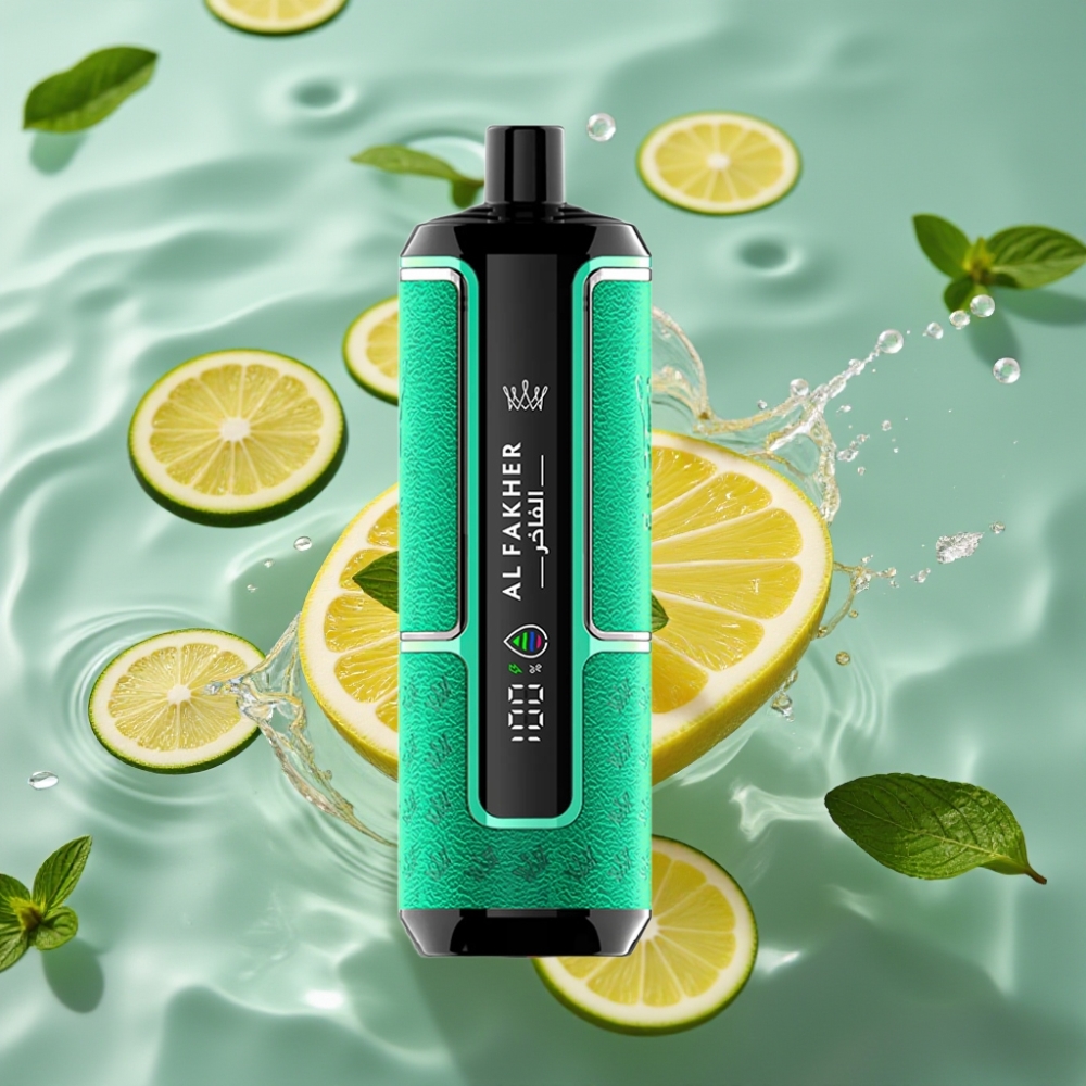 Al Fakher Crown Bar 15K Hypermax 22ml 600mAh Disposable Vape Kit Lemon Mint
