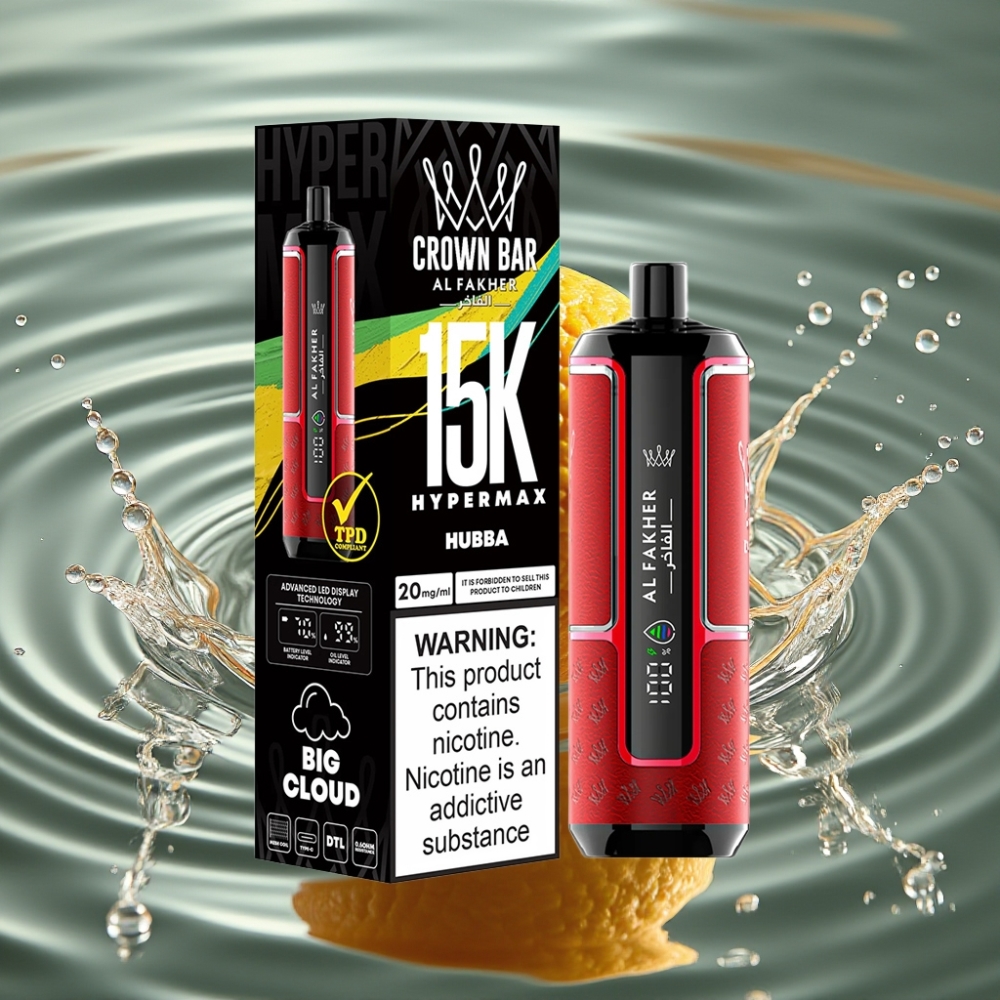 Al Fakher Crown Bar 15K Hypermax 22ml DTL Disposable Vape Kit
