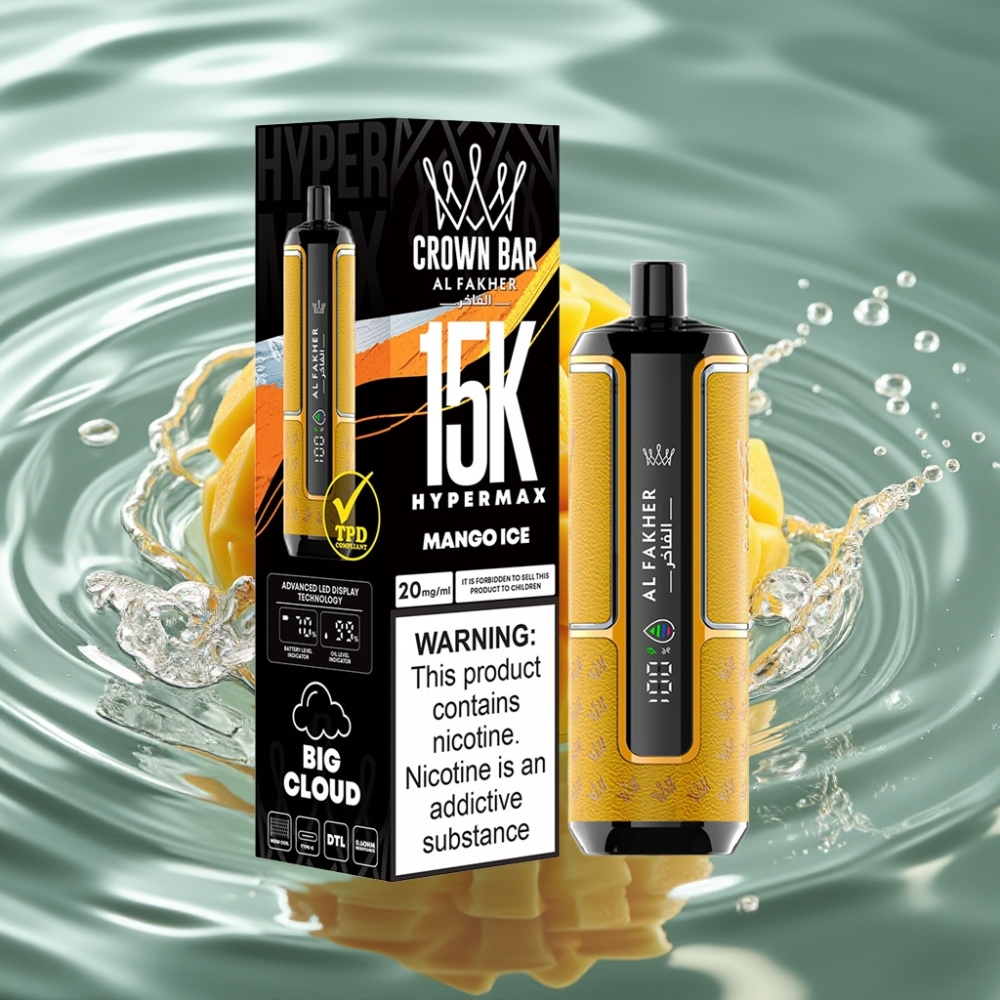 Al Fakher Crown Bar 15K Ultra-Portable Disposable Vape Kit with 22ml E-Liquid & 600mAh Battery