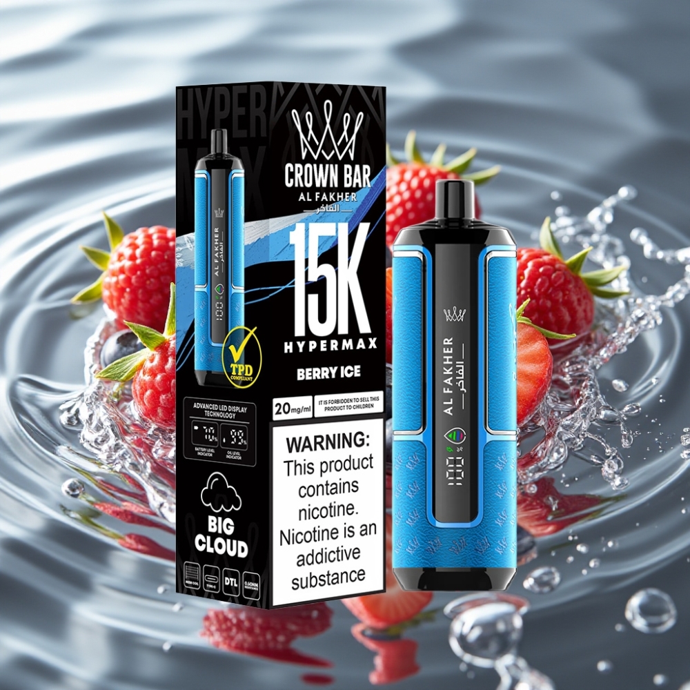 Al Fakher Crown Bar 15K Ultra Portable Disposable Vape Kit with 22ml E-Liquid & Type-C Charging