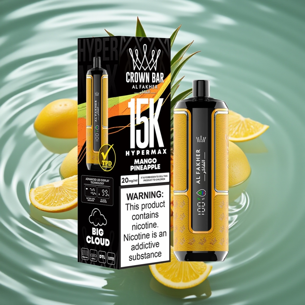 Al Fakher Crown Bar 22ml 15K DTL Disposable Vape Kit Mango Pineapple