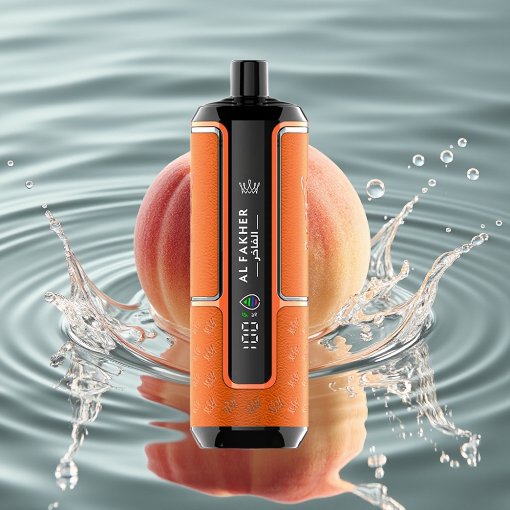 Al Fakher Crown Bar 22ml 15K DTL Disposable Vape Kit Peach Ice