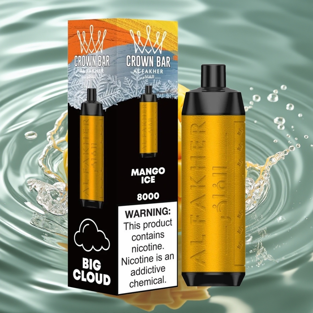 Al Fakher Crown Bar 8000 Puffs 18ml Disposable Vape Mango Ice