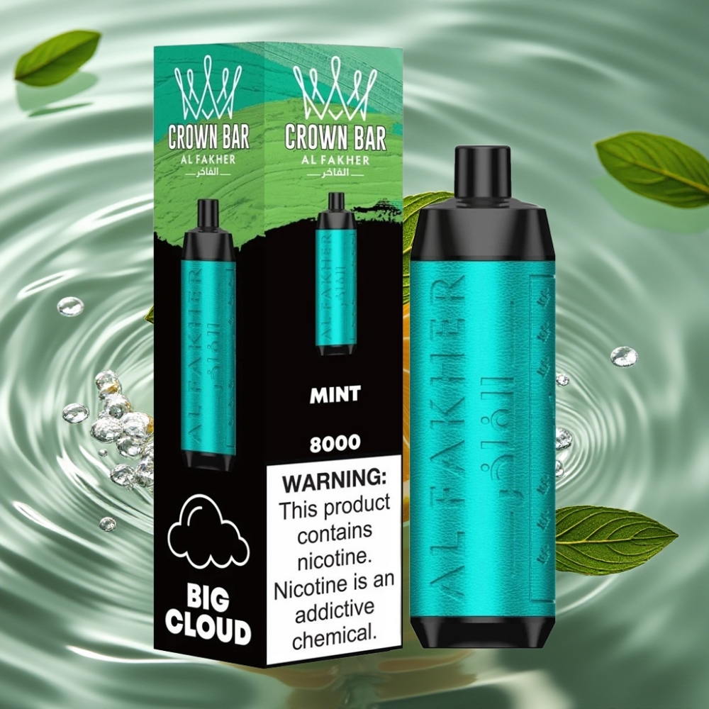 Al Fakher Crown Bar 8000 Puffs 18ml Disposable Vape Mint