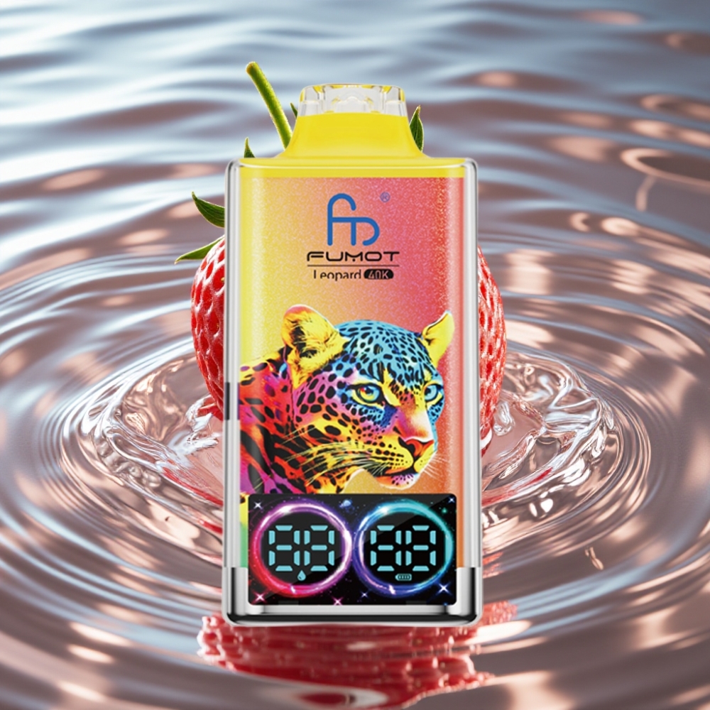 Fumot Leopard 40K Puffs 700mAh Dual Mesh Disposable Vape Strawberry Ice
