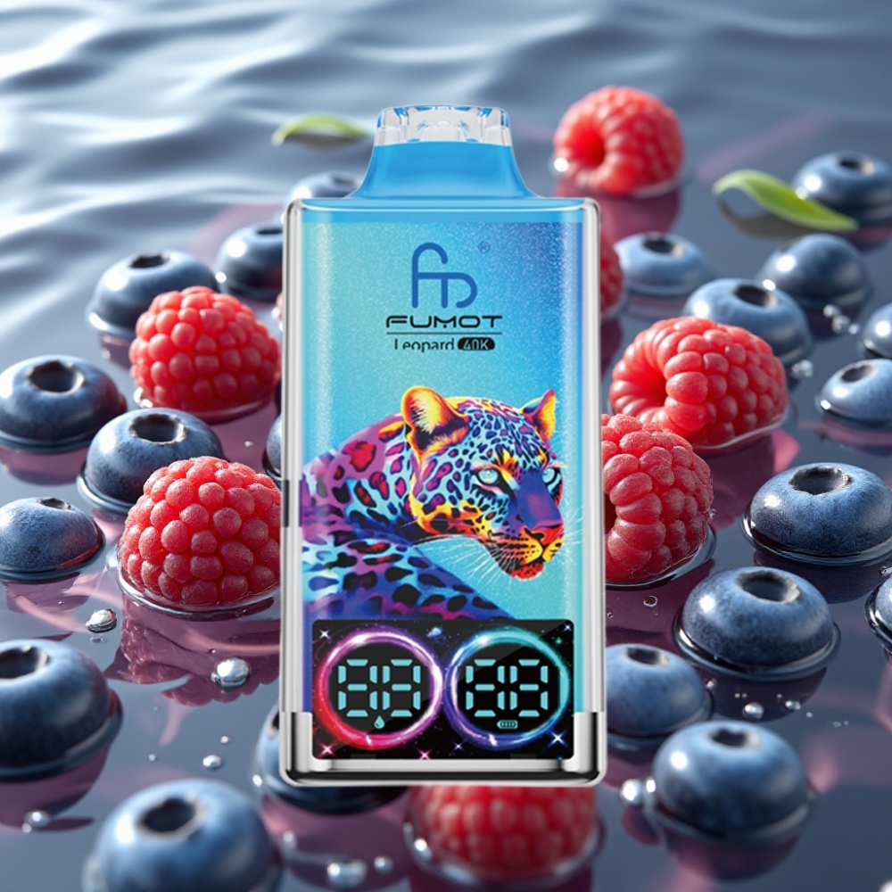 Fumot Leopard 40K Puffs Dual Mesh 700mAh Disposable Vape Blueberry Raspberry