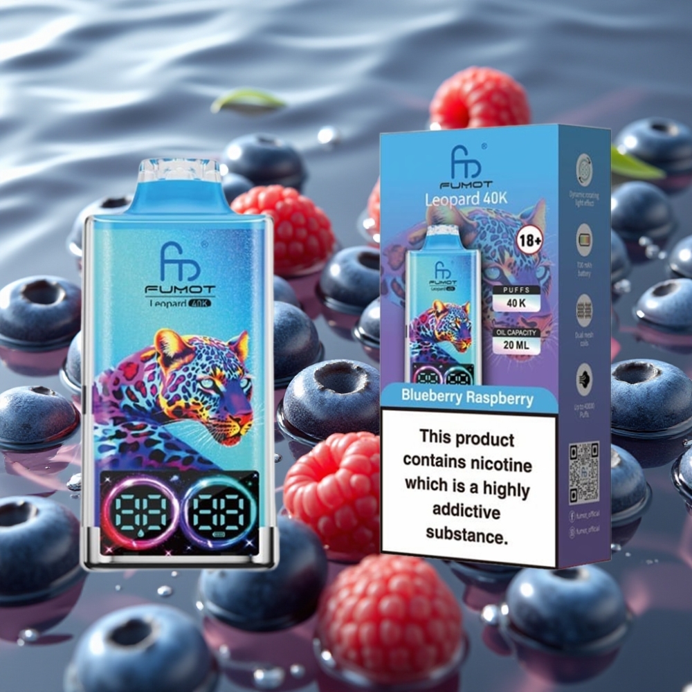 Fumot Leopard 40K Puffs Dual Mesh 700mAh Disposable Vape Blueberry Raspberry