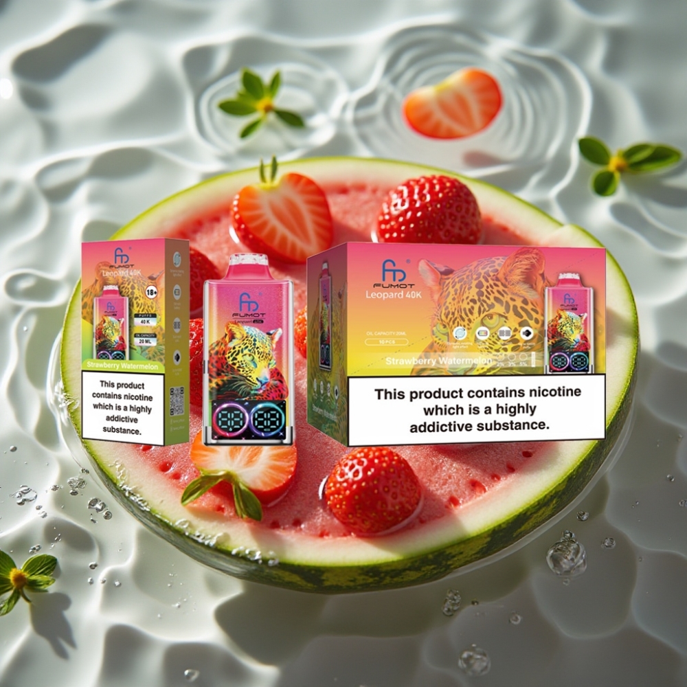 Fumot Leopard 40K Puffs Dual Mesh 700mAh Disposable Vape Strawberry Watermelon