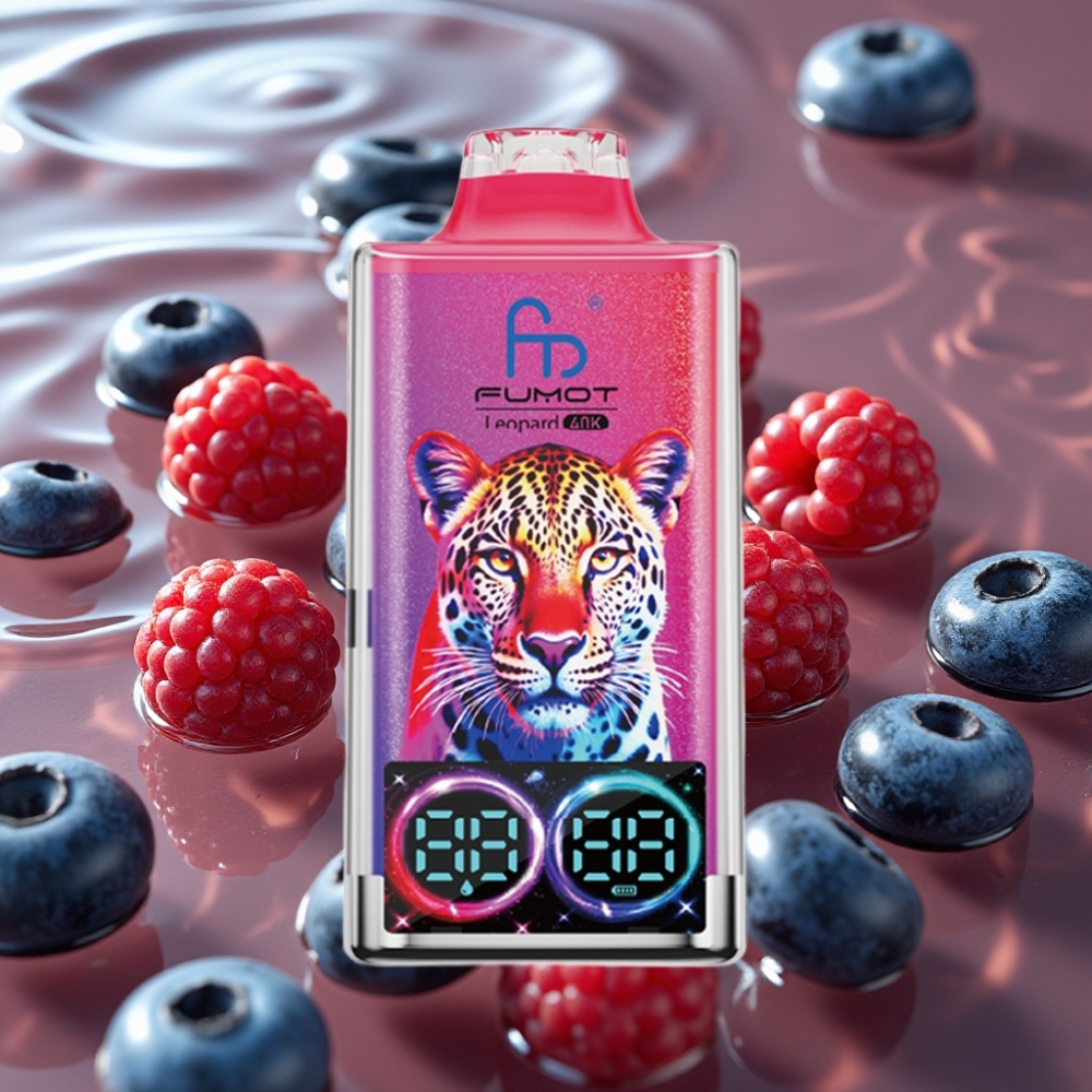 Fumot Leopard 40K Puffs Dual Mesh Type-C Charging Disposable Vape Blueberry Cherry Cranberry