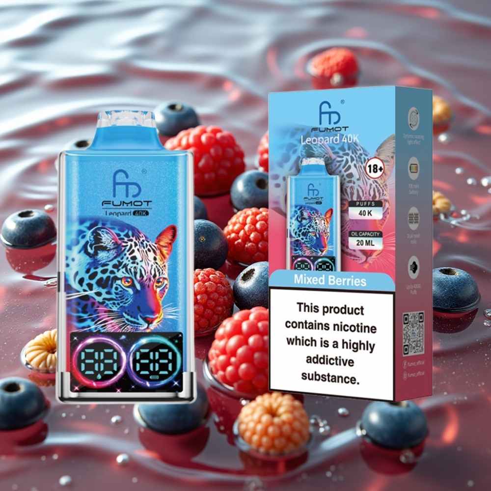 Fumot Leopard 40K Puffs Dual Mesh Type-C Charging Disposable Vape Mixed Berries