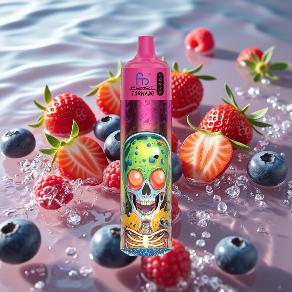 Fumot Randm Tornado 30000 30mL 5% LED Blueberry Strawberry Raspberry Ice Cream
