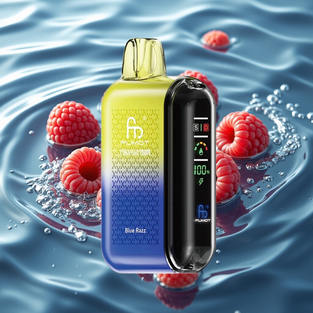 Fumot Tornado 20000 Puffs Dual Mesh Coil 20ml E-liquid Blue Razz