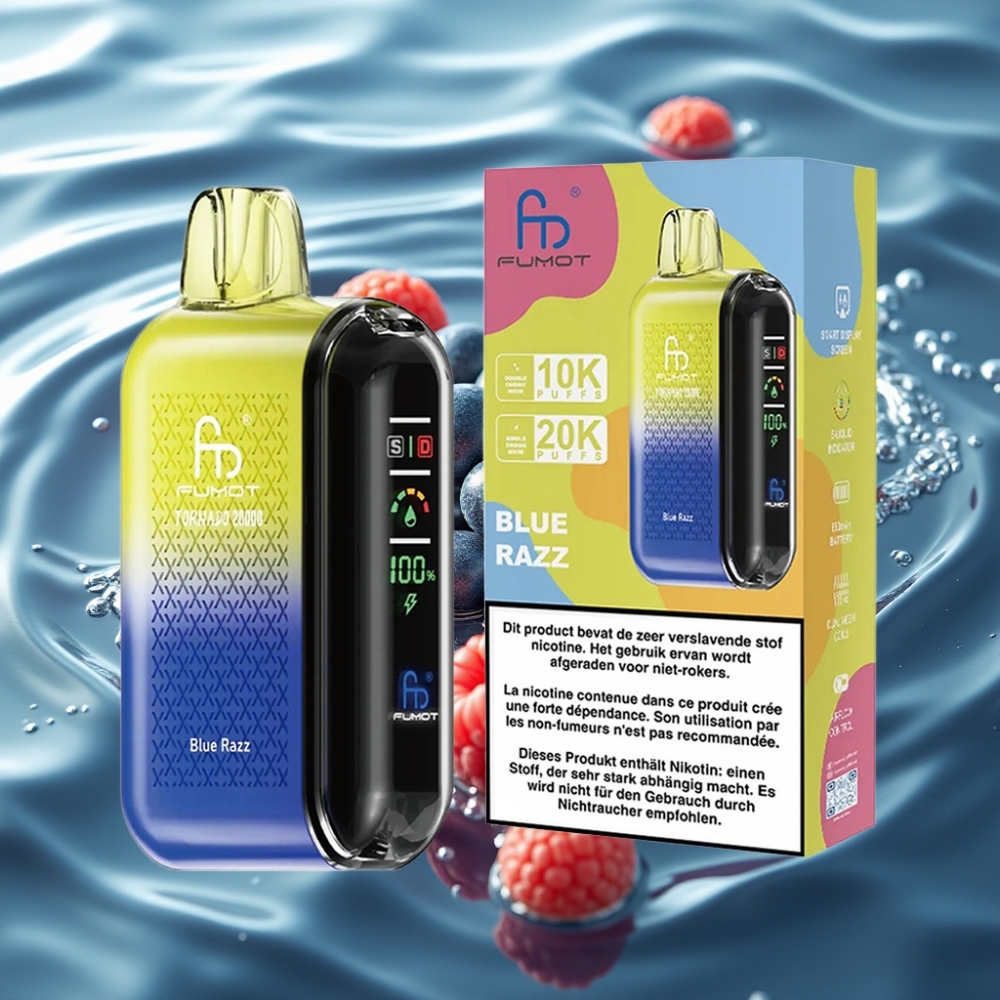 Fumot Tornado 20000 Puffs Dual Mesh Coil 20ml E-liquid Blue Razz