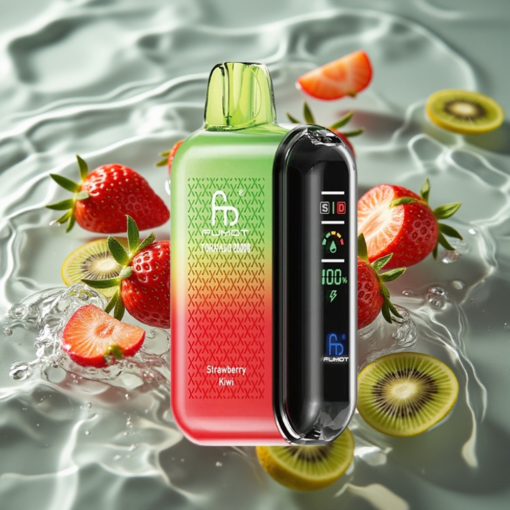 Fumot Tornado 20000 Puffs Dual Mesh Coil 20ml E-liquid Strawberry Kiwi
