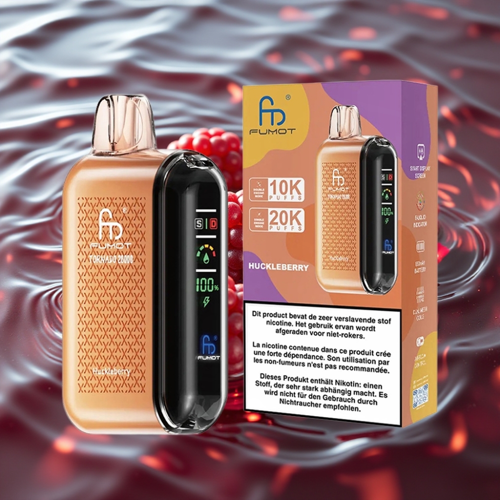 Fumot Tornado 20000 Puffs Dual Mesh Coil Smart Display Huckleberry
