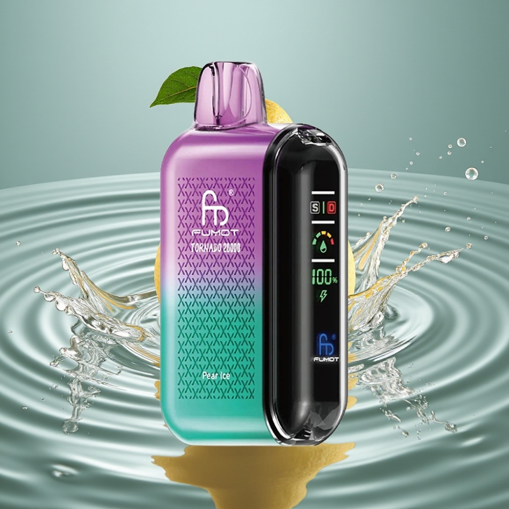 Fumot Tornado 20000 Puffs Dual Mesh Coil Smart Display Pear Ice