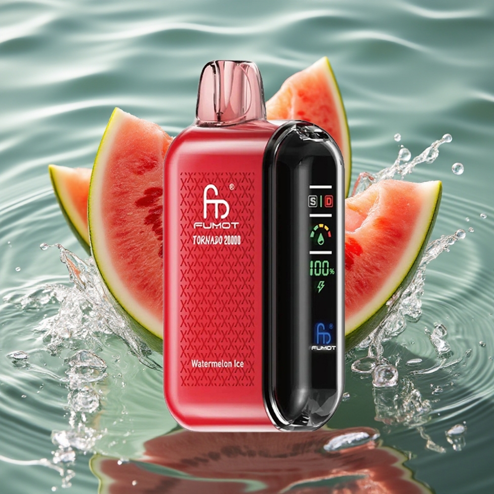 Fumot Tornado 20000 Puffs Dual Mesh Coil Smart Display Watermelon Ice