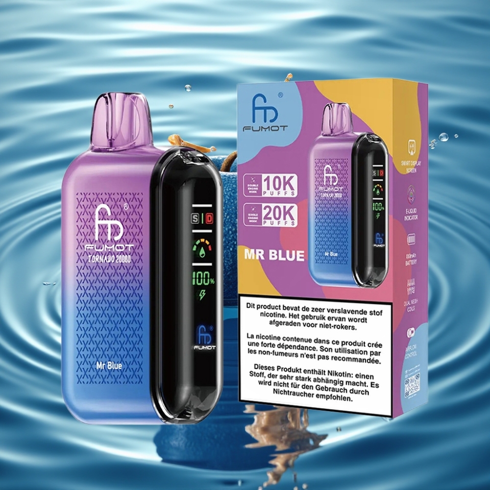 Fumot Tornado Dual Mesh 20000 Puffs 20ml Mr Blue