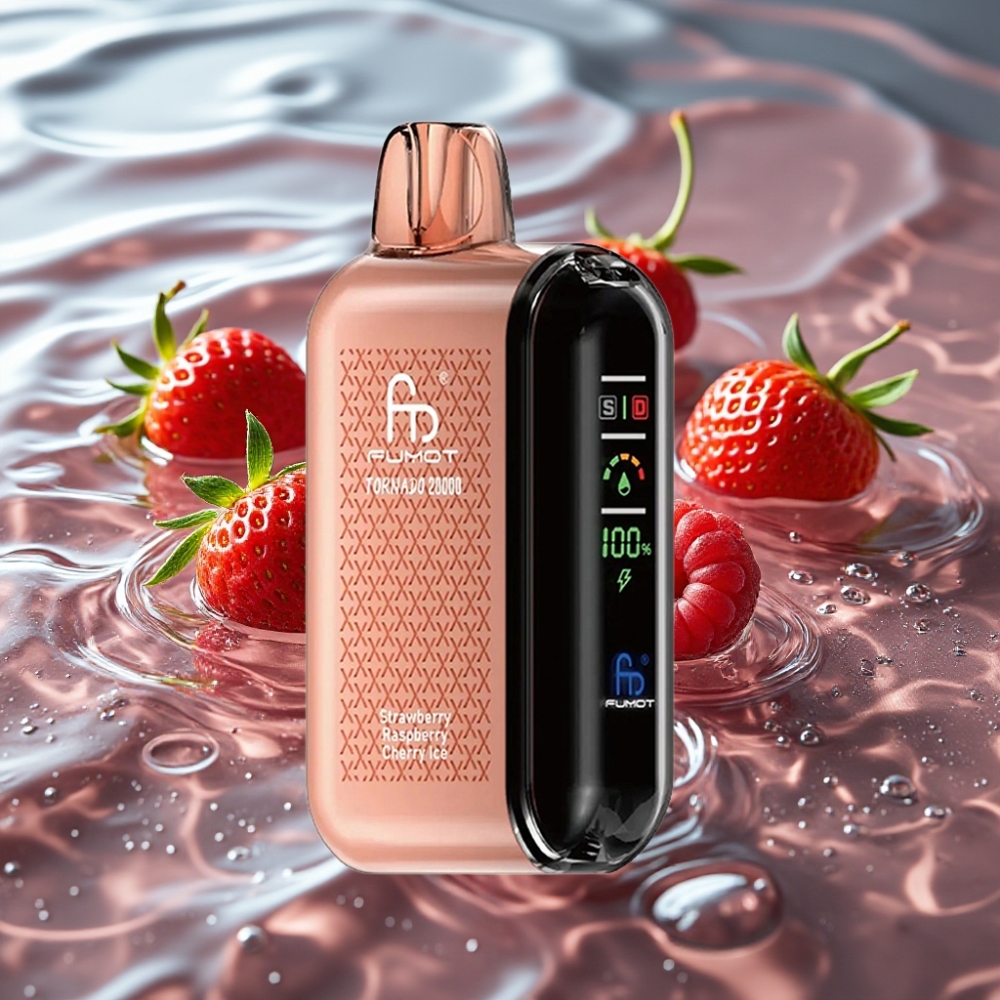 Fumot Tornado Dual Mesh 20000 Puffs 20ml Strawberry Raspberry Cherry Ice