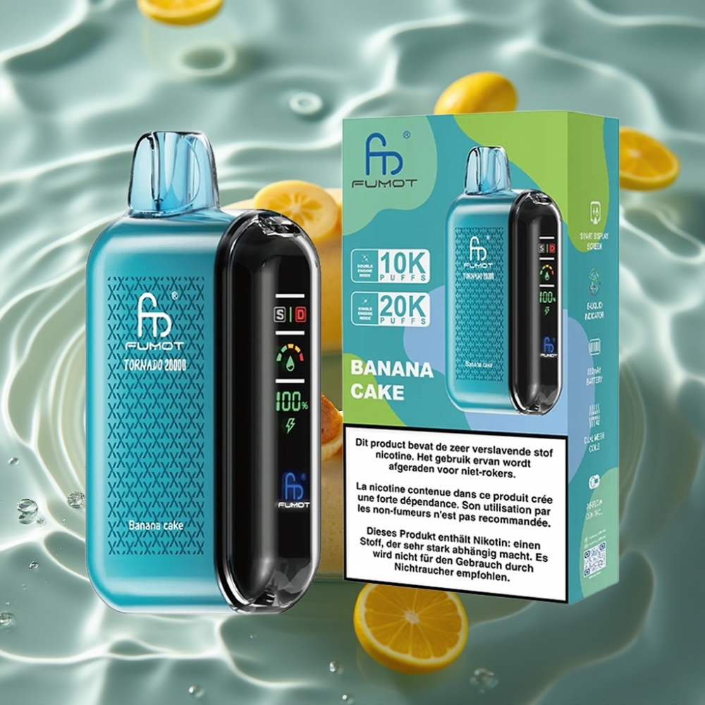 Fumot Tornado Dual Mesh Coil 20000 Puffs 20ml Banana Cake