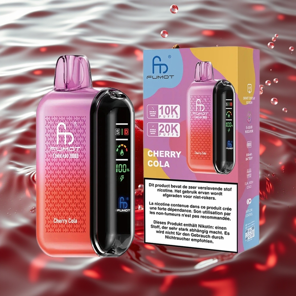 Fumot Tornado Dual Mesh Coil 20000 Puffs 20ml Cherry Cola