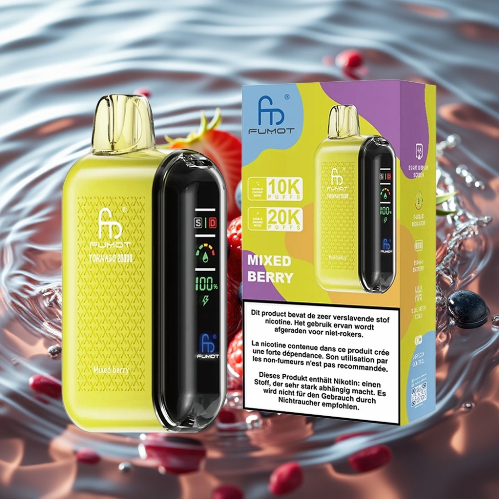 Fumot Tornado Dual Mesh Coil 20000 Puffs 20ml E-liquid Mixed Berry