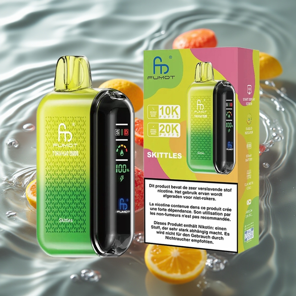 Fumot Tornado Dual Mesh Coil 20000 Puffs 20ml E-liquid Skittles