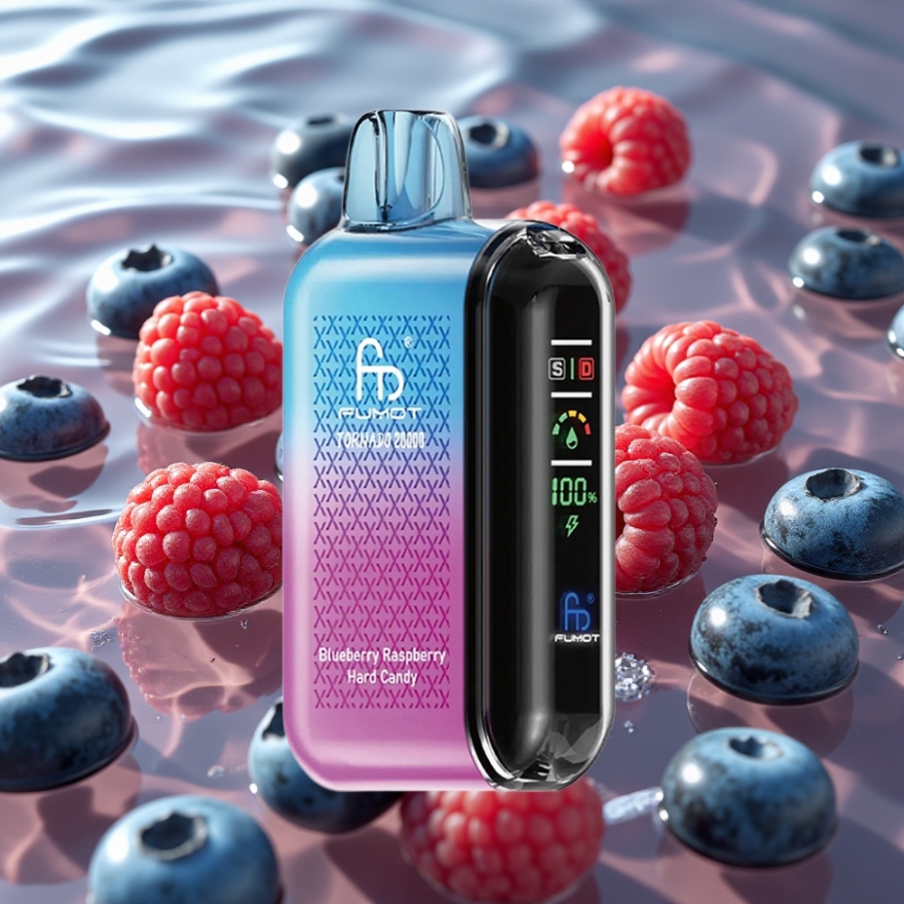 Fumot Tornado Dual Mesh Coil 20000 Puffs Blueberry Raspberry Hard Candy