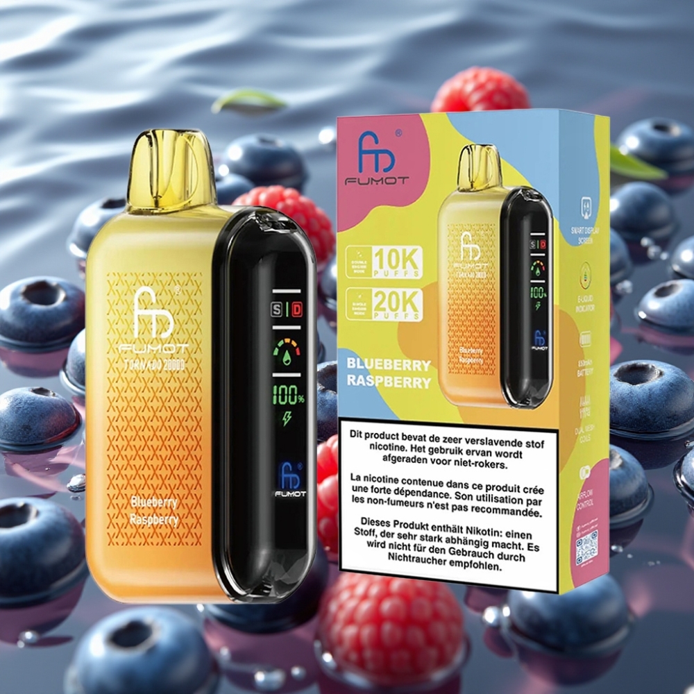 Fumot Tornado Dual Mesh Coil 20000 Puffs Blueberry Raspberry