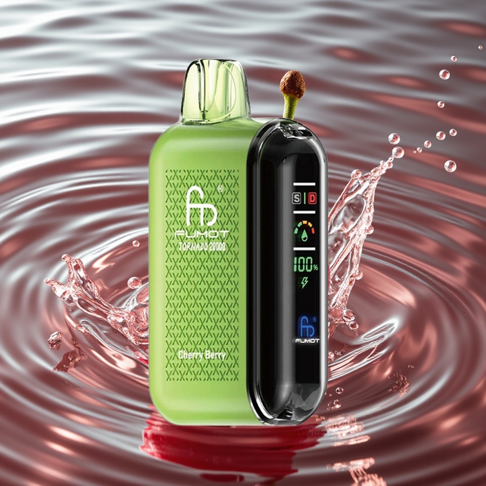 Fumot Tornado Dual Mesh Coil 20000 Puffs Smart Display Cherry Berry