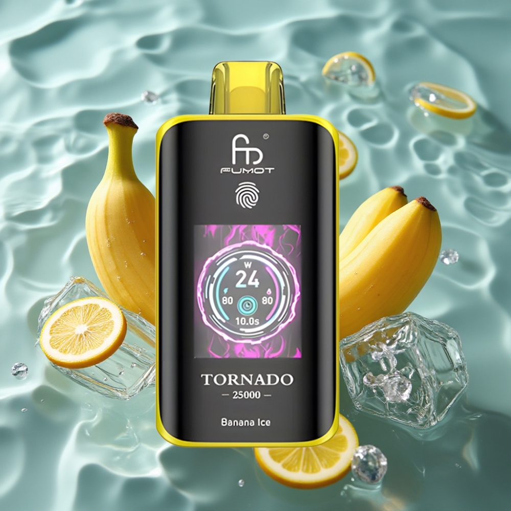 Fumot Tornado HD Screen 25000 Puffs 20ml Banana Ice