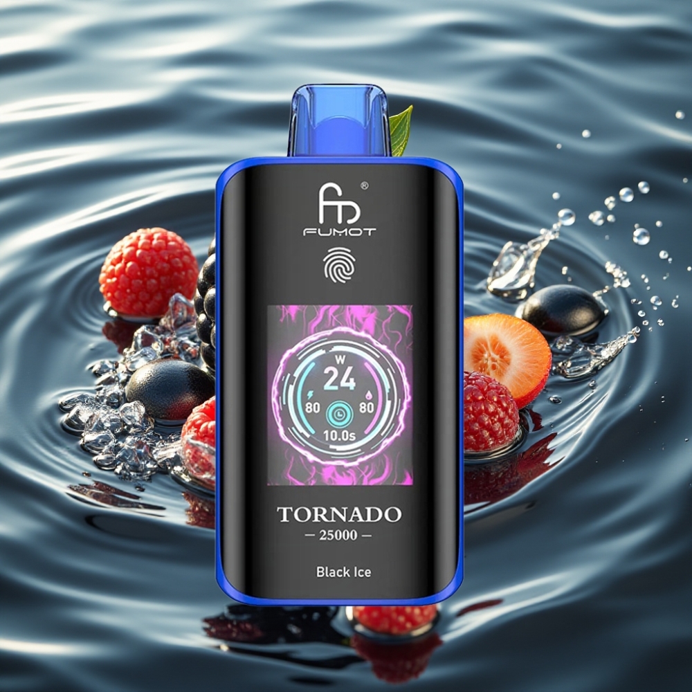 Fumot Tornado HD Screen 25000 Puffs 20ml Black Ice