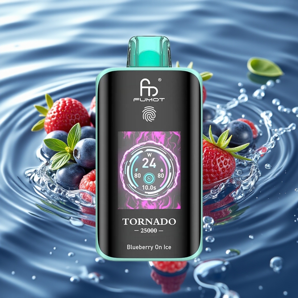 Fumot Tornado HD Screen 25000 Puffs 20ml Blueberry On Ice