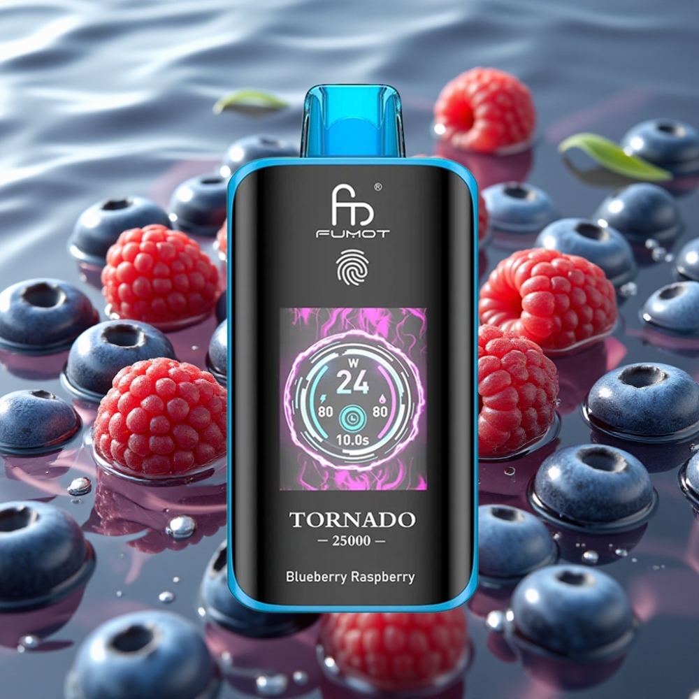 Fumot Tornado HD Screen 25000 Puffs 20ml Blueberry Raspberry