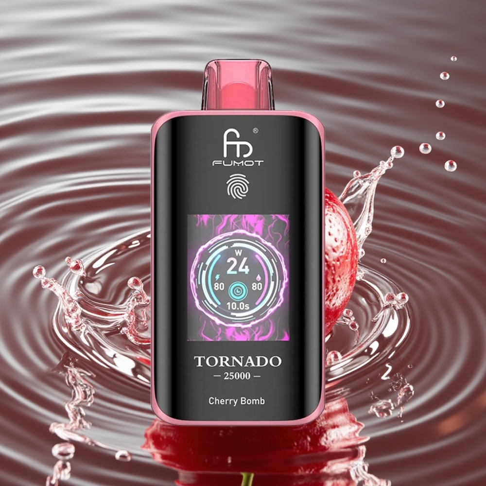 Fumot Tornado HD Screen 25000 Puffs 20ml Cherry Bomb