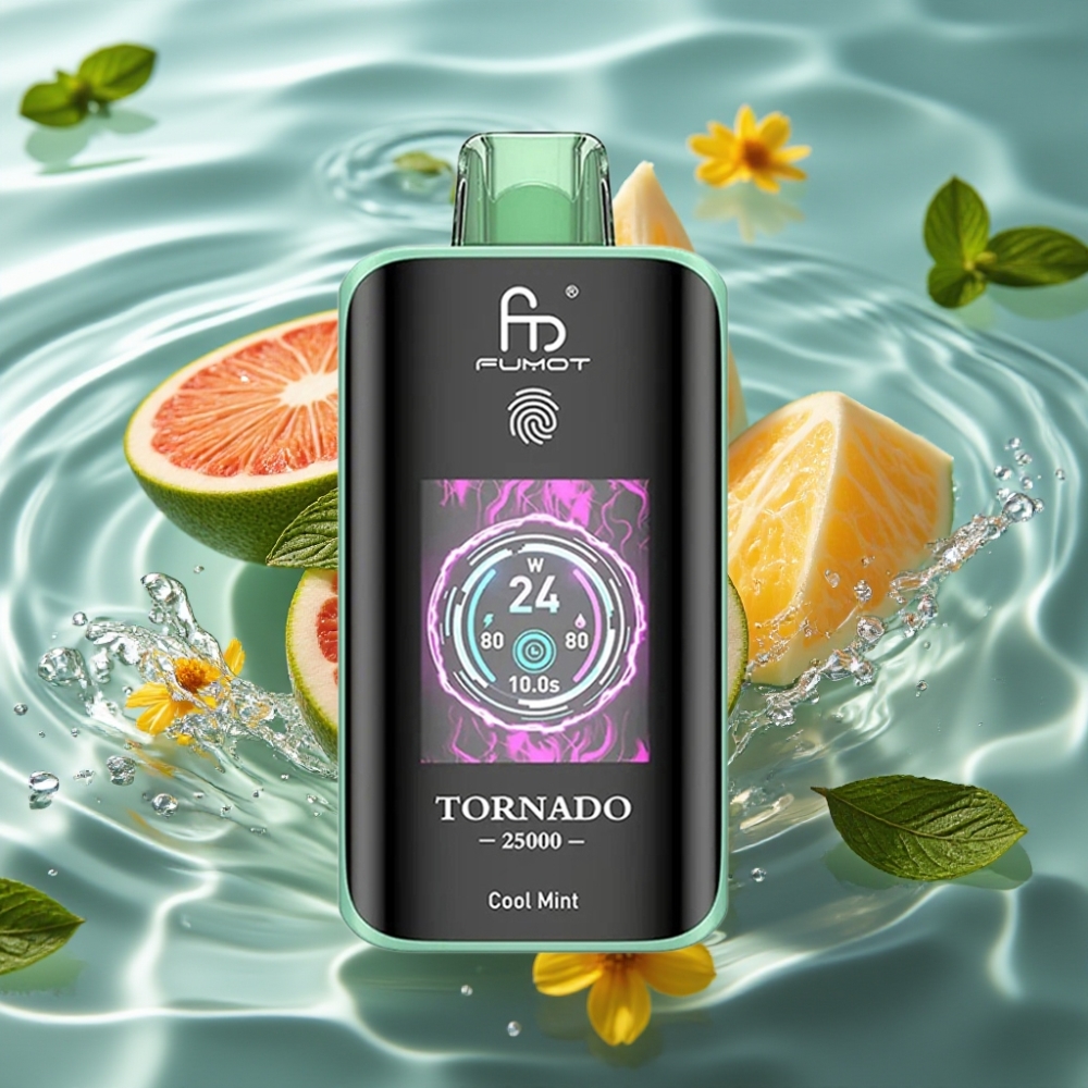 Fumot Tornado HD Screen 25000 Puffs 20ml Cool Mint