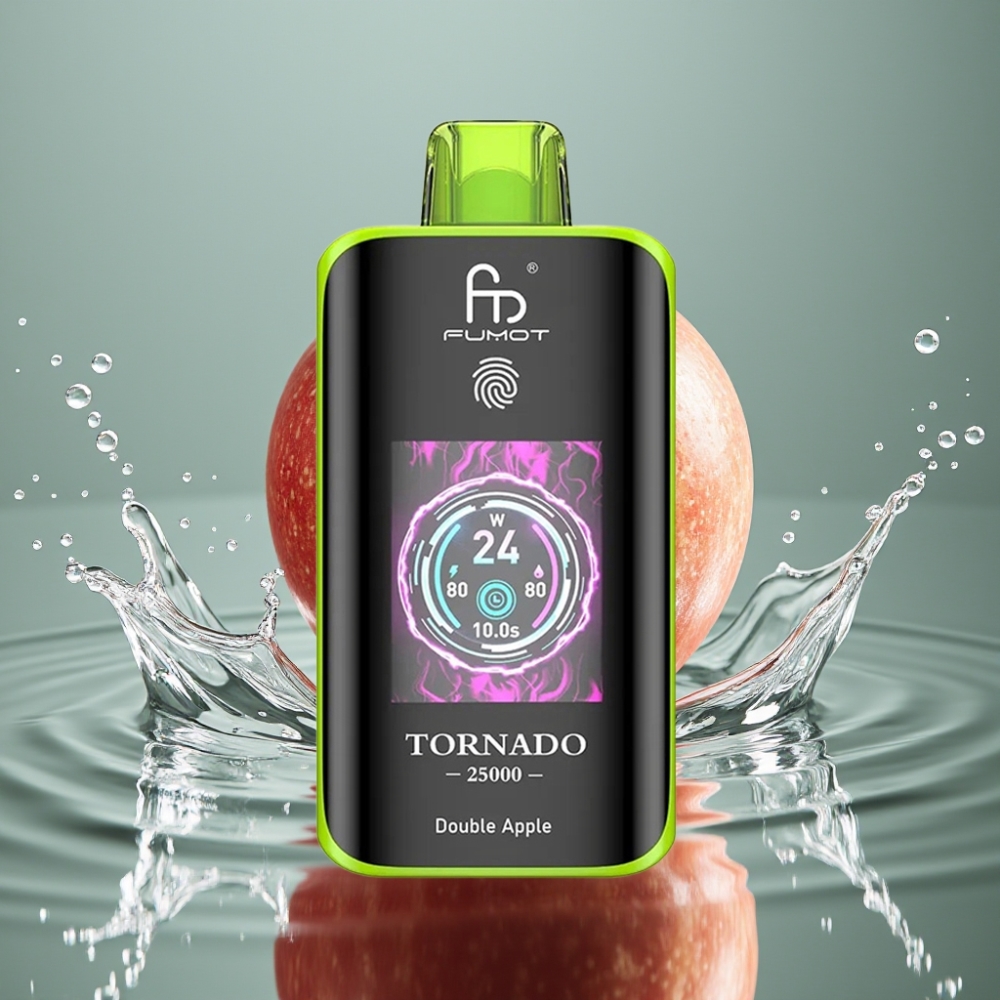 Fumot Tornado HD Screen 25000 Puffs 20ml Double Apple