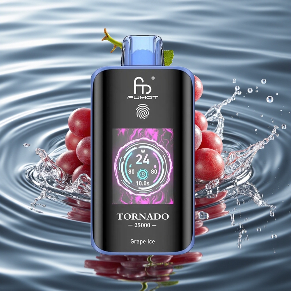 Fumot Tornado HD Screen 25000 Puffs 20ml Grape Ice