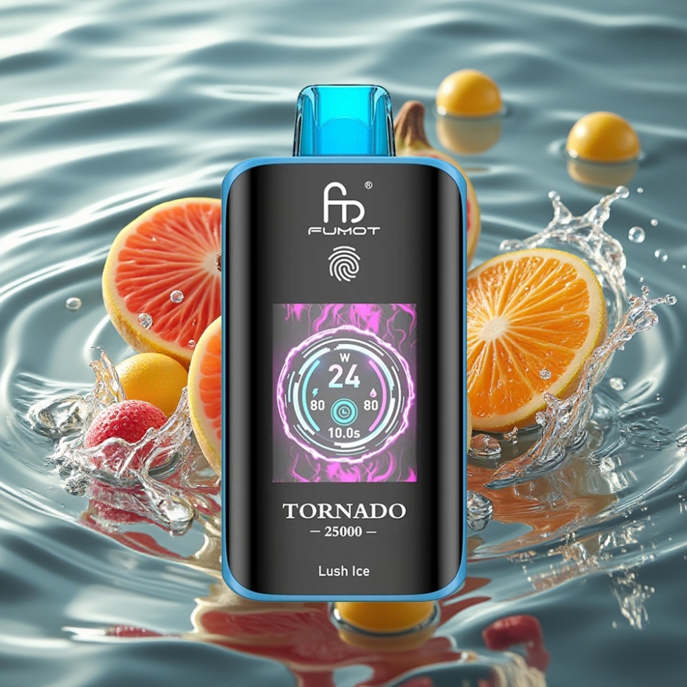 Fumot Tornado HD Screen 25000 Puffs 20ml Lush Ice