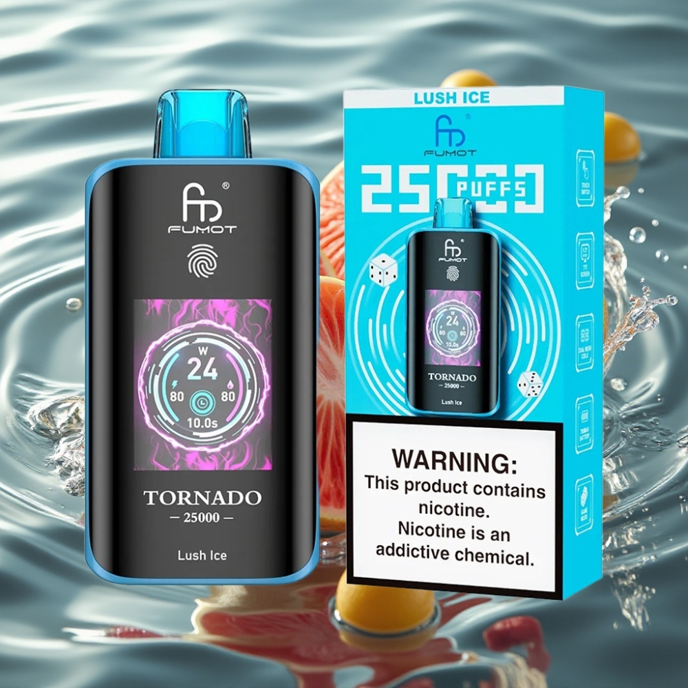 Fumot Tornado HD Screen 25000 Puffs 20ml Lush Ice