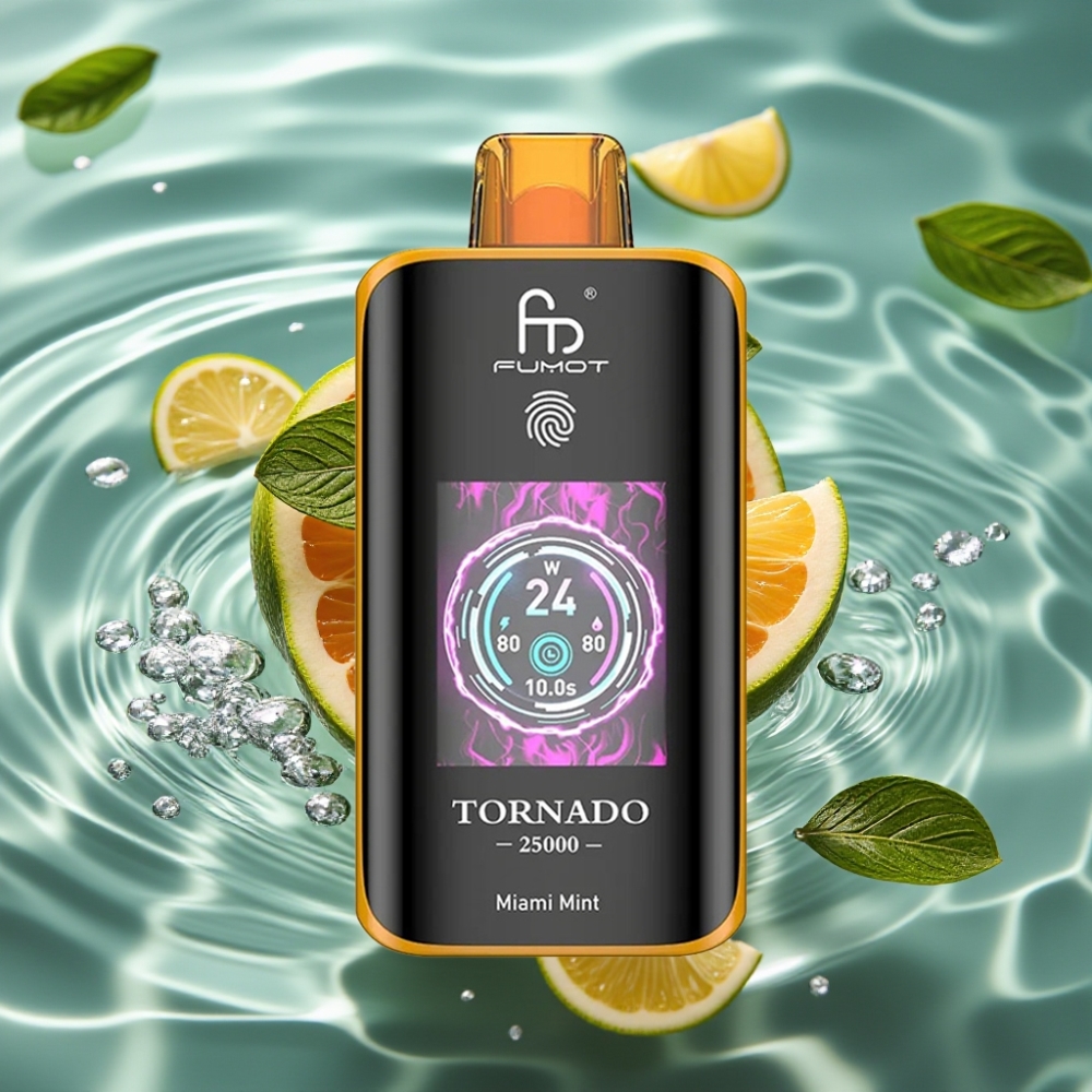 Fumot Tornado HD Screen 25000 Puffs 20ml Miami Mint