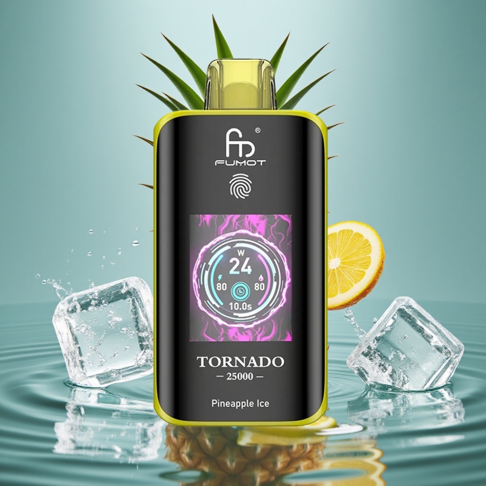 Fumot Tornado HD Screen 25000 Puffs 20ml Pineapple Ice