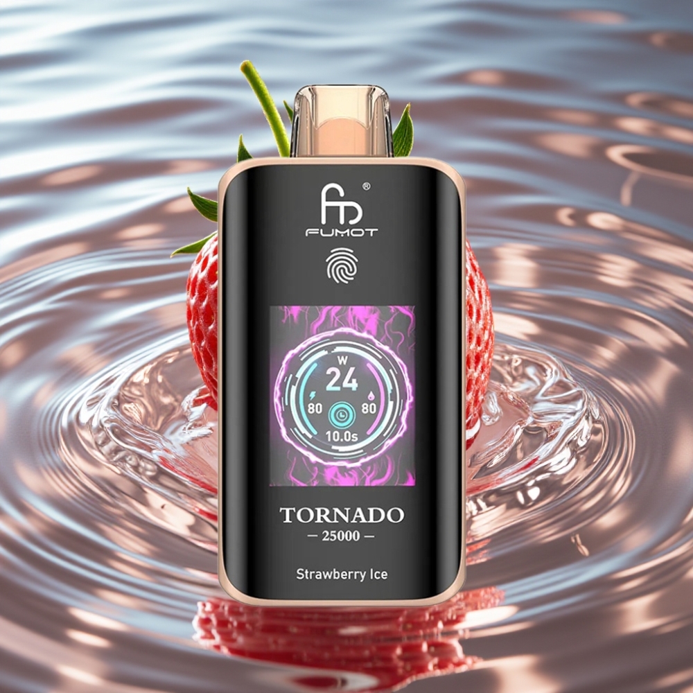 Fumot Tornado HD Screen 25000 Puffs 20ml Strawberry Ice