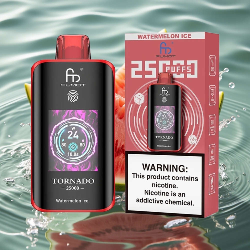 Fumot Tornado HD Screen 25000 Puffs 20ml Watermelon Ice
