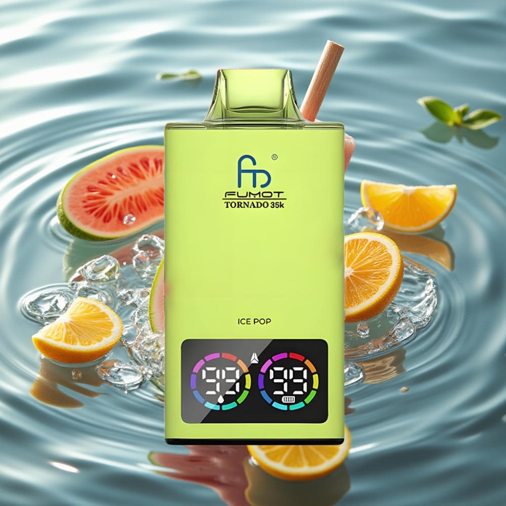 Fumot Tornado 35K Disposable Vape with Dual Mesh Coil & 35000 Puffs Ice Pop