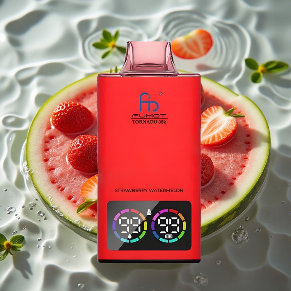 Fumot Tornado 35K Disposable Vape with Dual Mesh Coil & 35000 Puffs Strawberry Watermelon