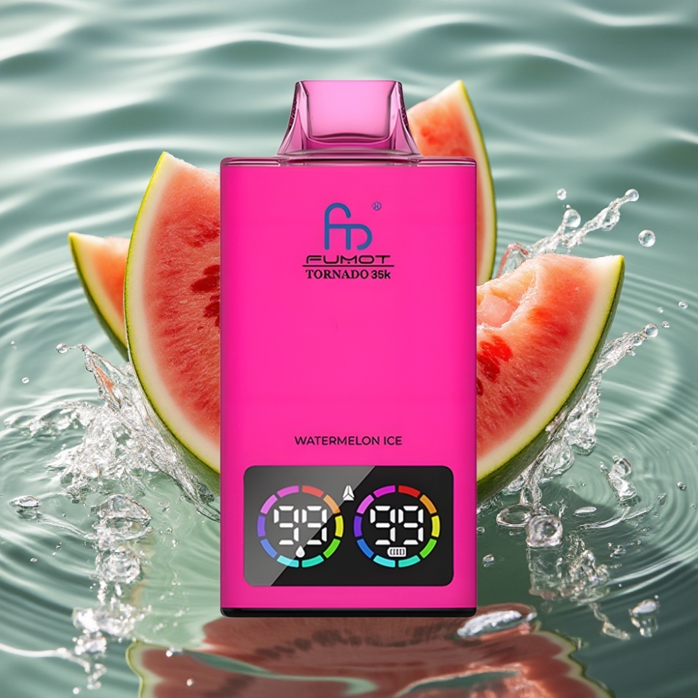 Fumot Tornado 35K Disposable Vape with Dual Mesh Coil & 35000 Puffs Watermelon Ice