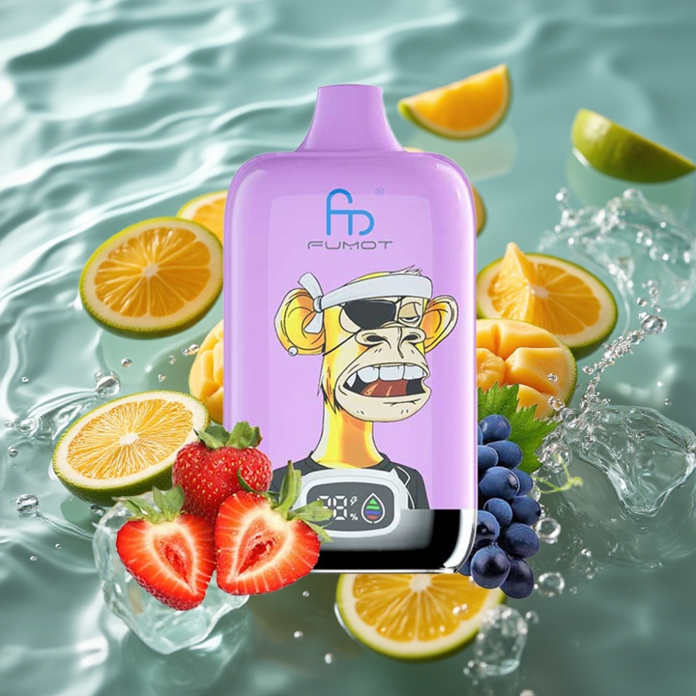 Fumot Tornado Digital Box 12000 Puffs with Mesh Coil & Type-C Charging Mango On Ice