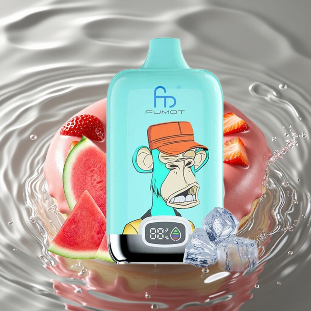 Fumot Tornado Digital Box 20ml 12000 Puffs Mesh Coil Strawberry Donut