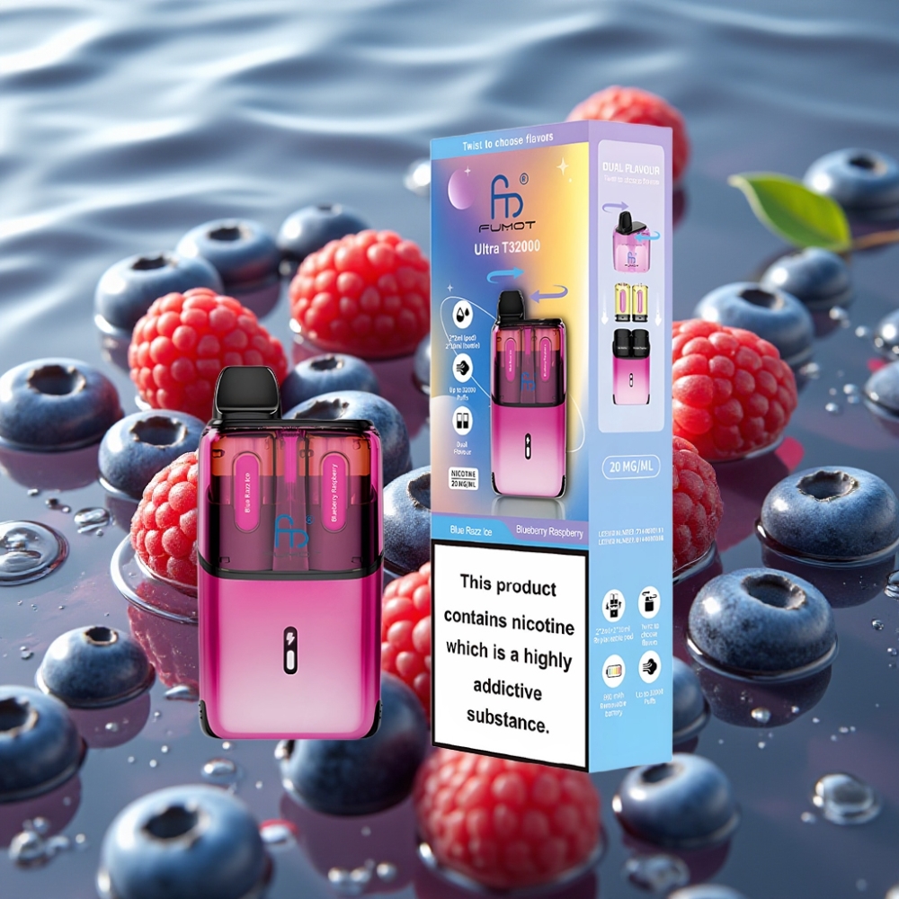 Fumot Ultra T32000 24ml 800mAh Type-C Disposable Vape Blue Razz Ice - Blueberry Raspberry